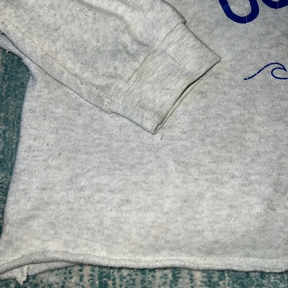 CROPPED LIGHT SWEATSHIRT WITH GRAPHIC AND DRAW STRINGS - Picture 2 of 5
